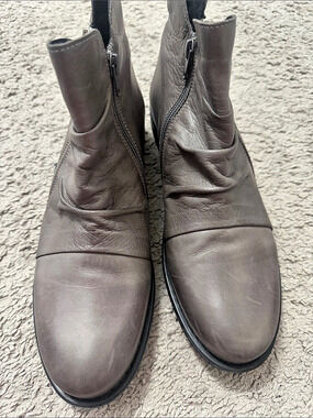 Mix Mooz Logic Double Zip Bootie Leather Boots EU 40 Wide